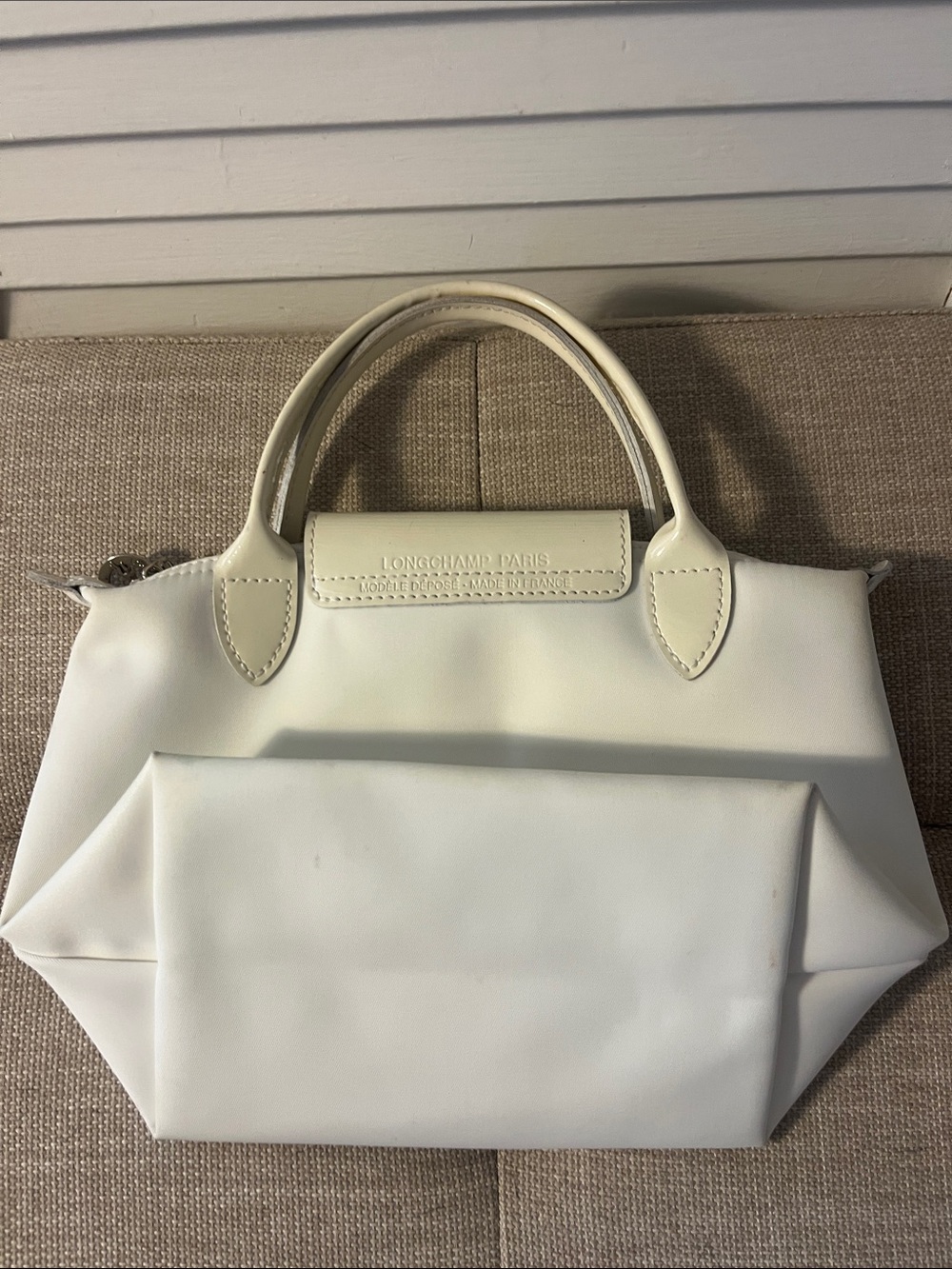 Longchamp Cream Le Pilage Handbag - Picture 5 of 13